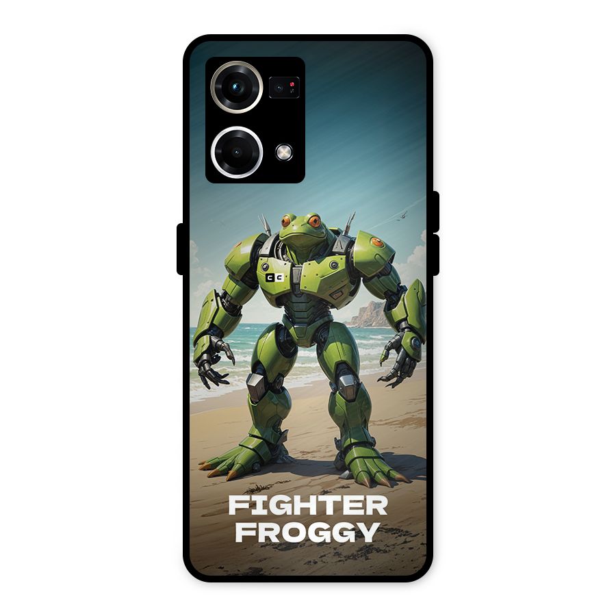 Fighter Froggy Metal Back Case for Oppo F21 Pro 4G