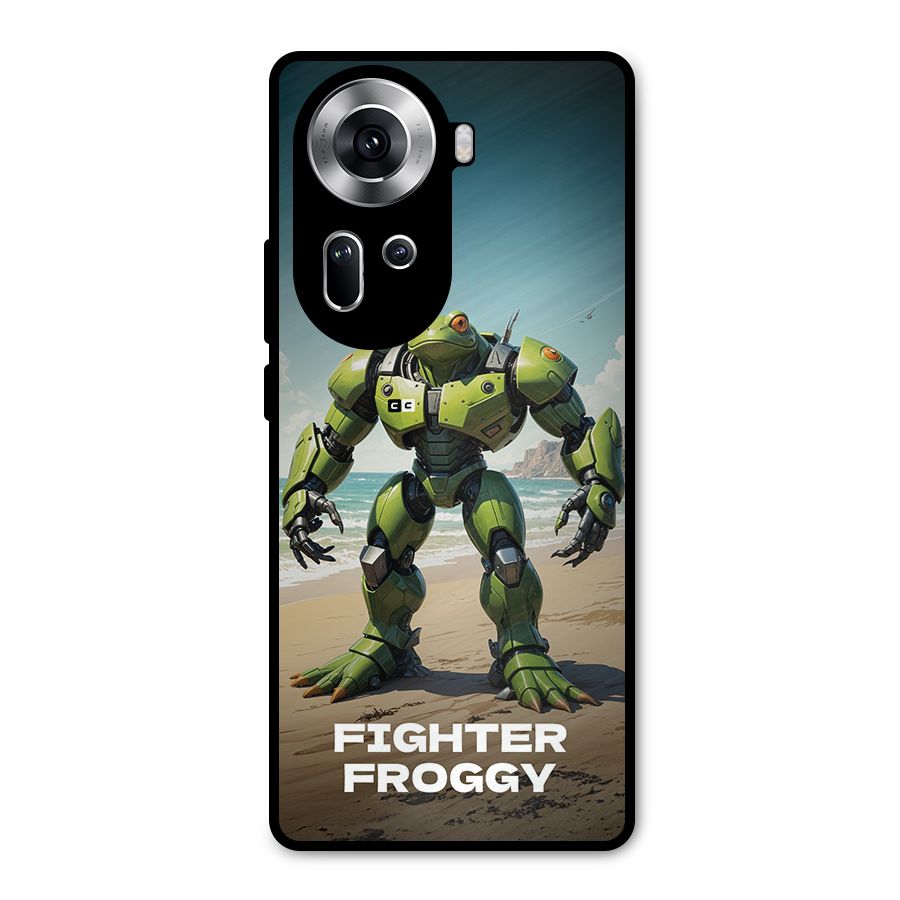 Fighter Froggy Metal Back Case for Oppo Reno11 5G