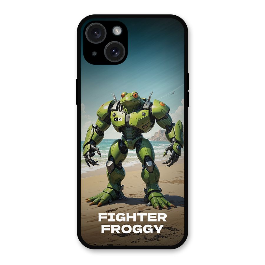 Fighter Froggy Metal Back Case for iPhone 15 Plus