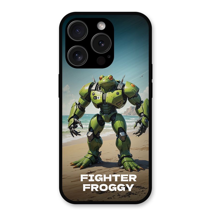 Fighter Froggy Metal Back Case for iPhone 15 Pro