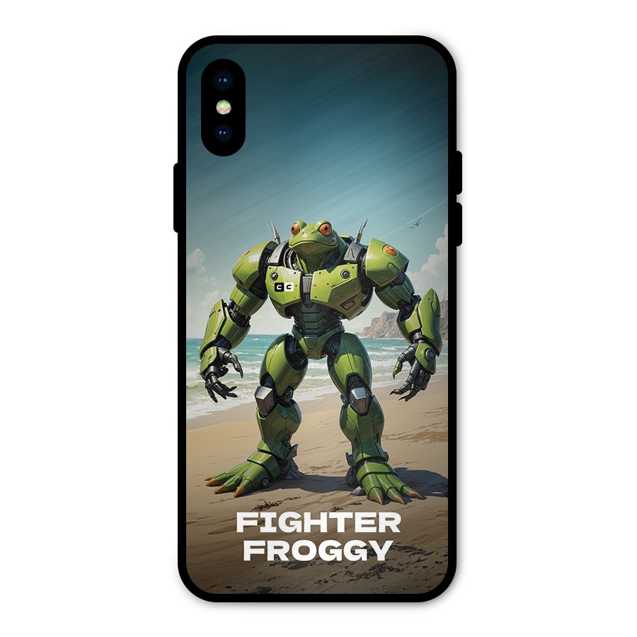 Fighter Froggy Metal Back Case for iPhone X