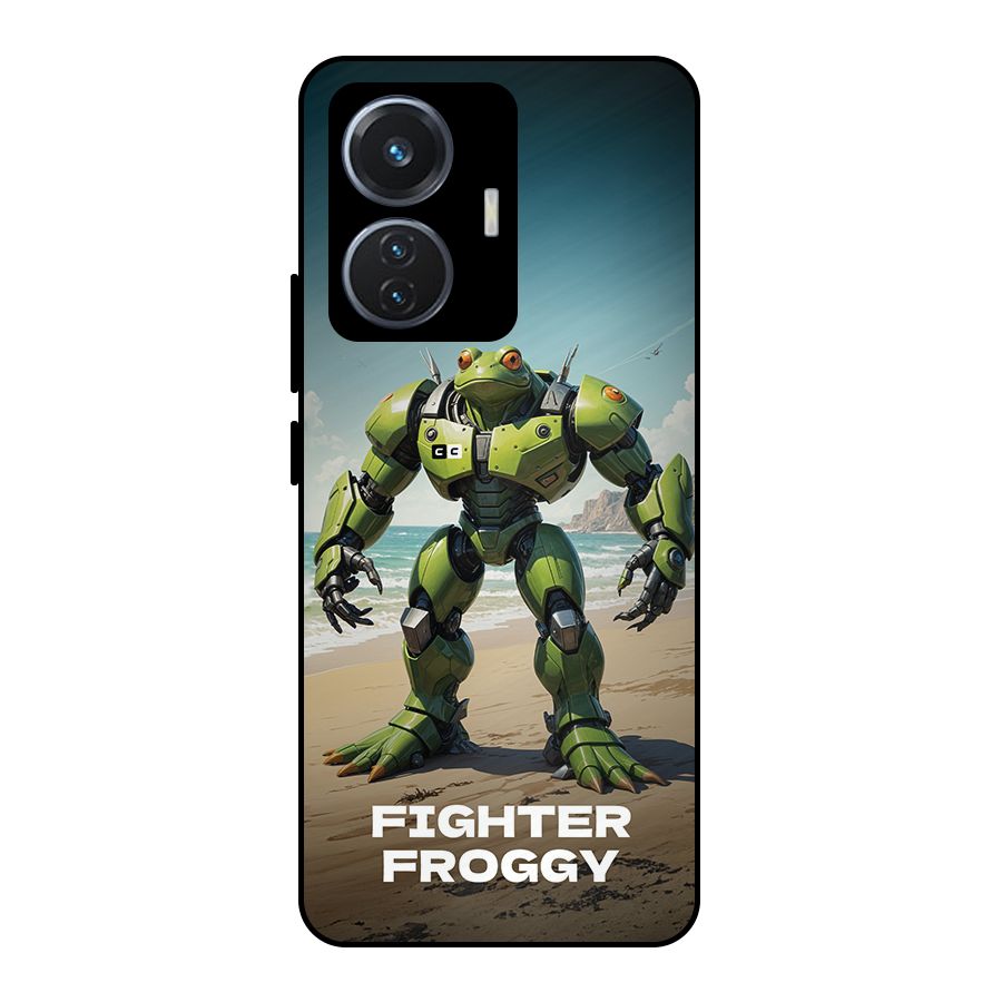 Fighter Froggy Metal Back Case for iQOO Z6 44W