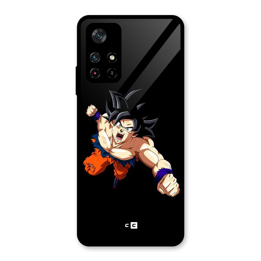 Fighting Goku Glass Back Case for Poco M4 Pro 5G