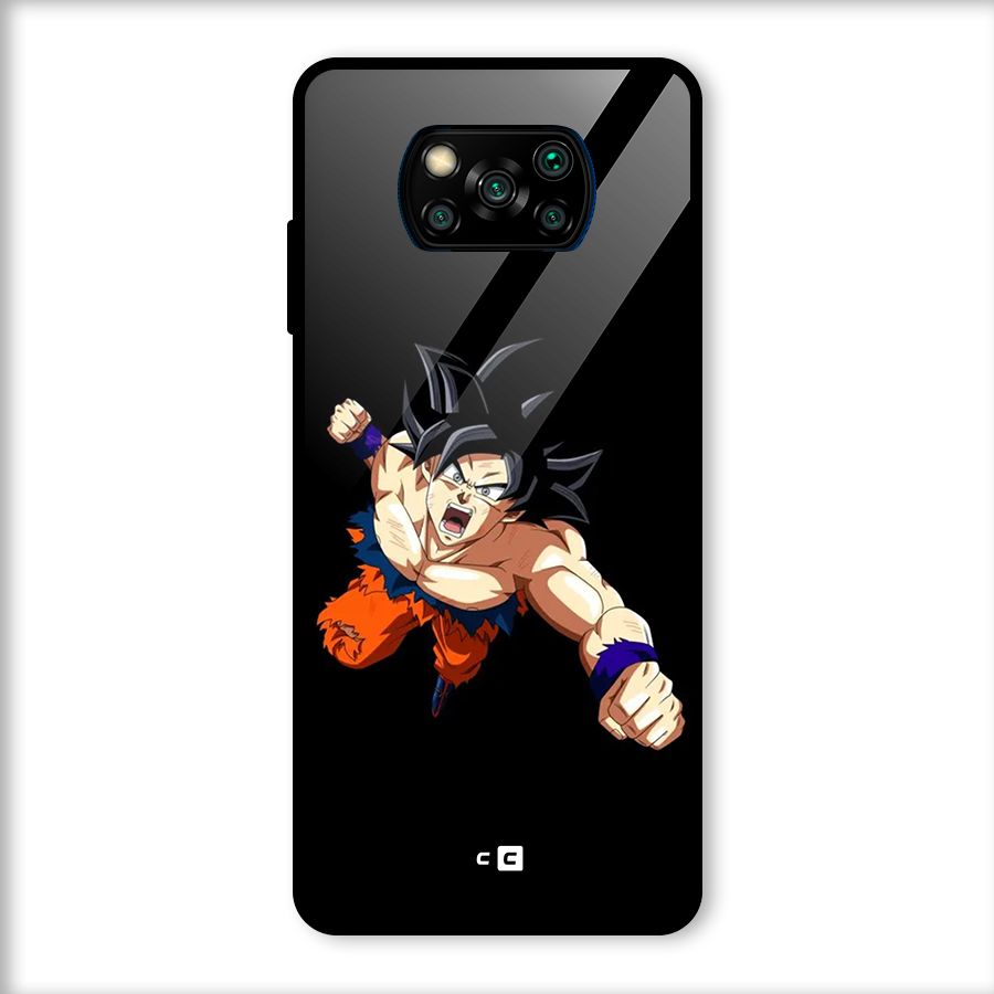 Fighting Goku Glass Back Case for Poco X3