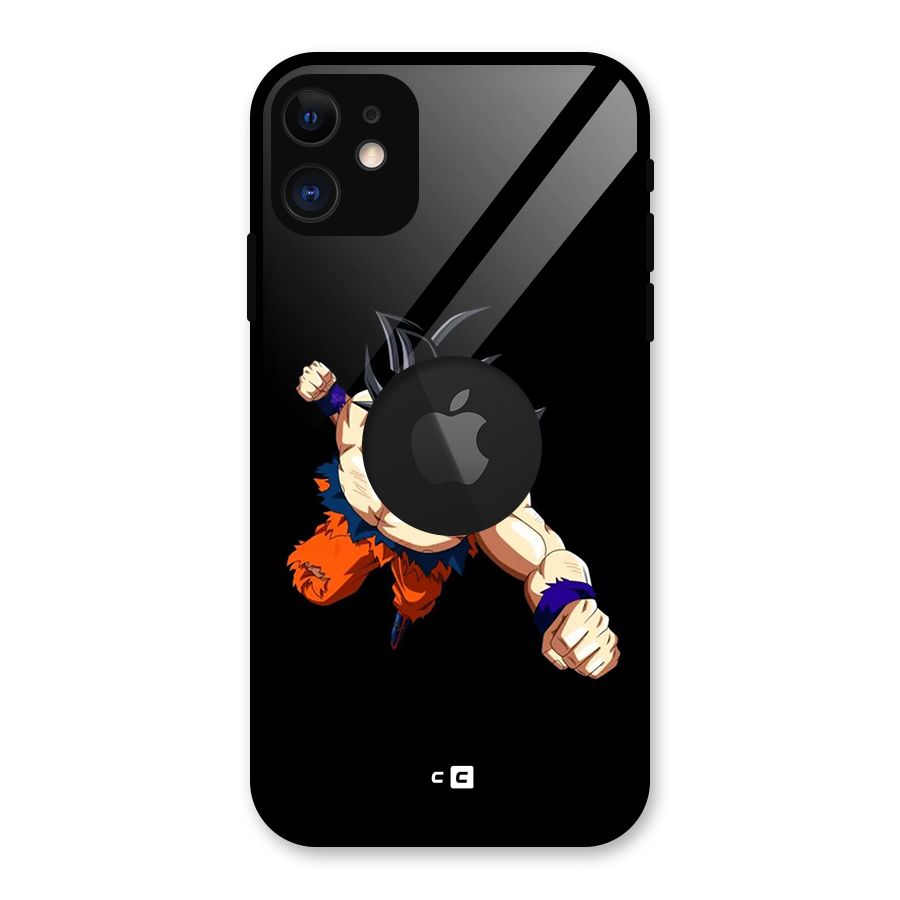 Fighting Goku Glass Back Case for iPhone 11 Logo Cut