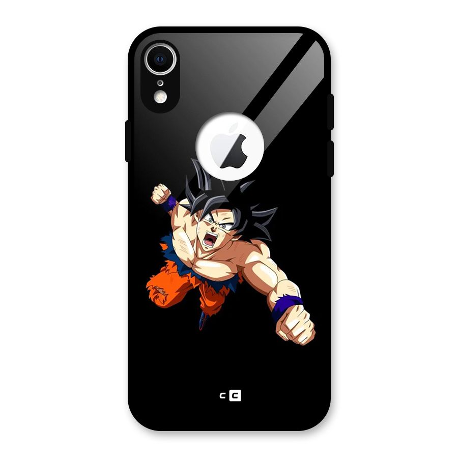 Fighting Goku Glass Back Case for iPhone XR Logo Cut