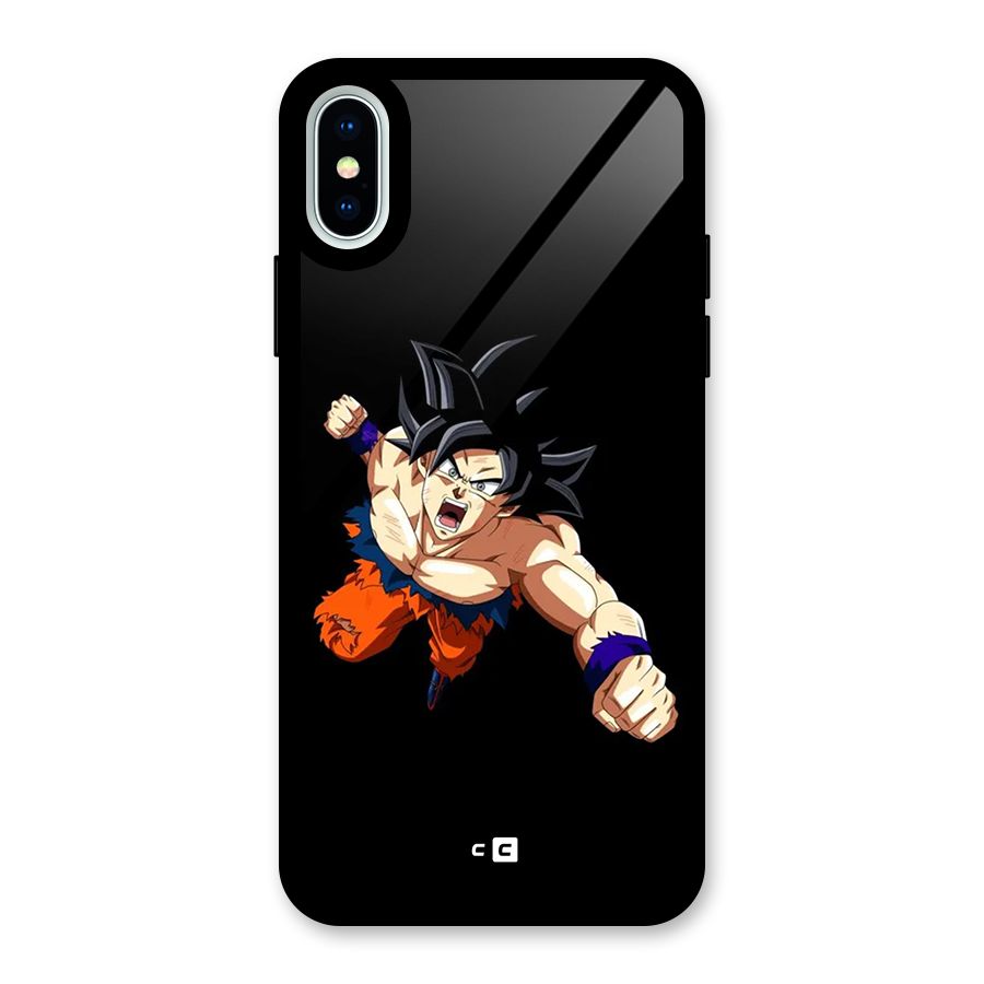 Fighting Goku Glass Back Case for iPhone XS