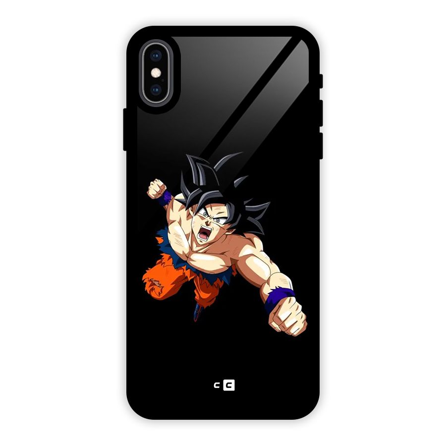 Fighting Goku Glass Back Case for iPhone XS Max
