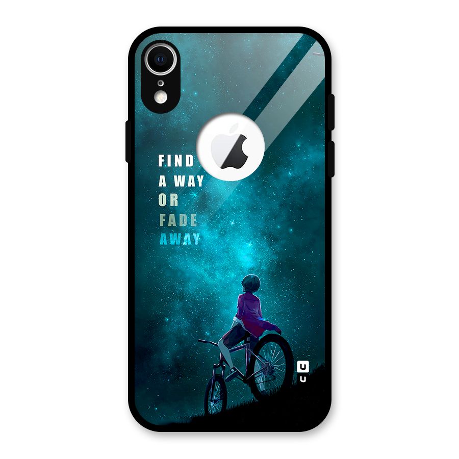 Find Your Way Glass Back Case for iPhone XR Logo Cut