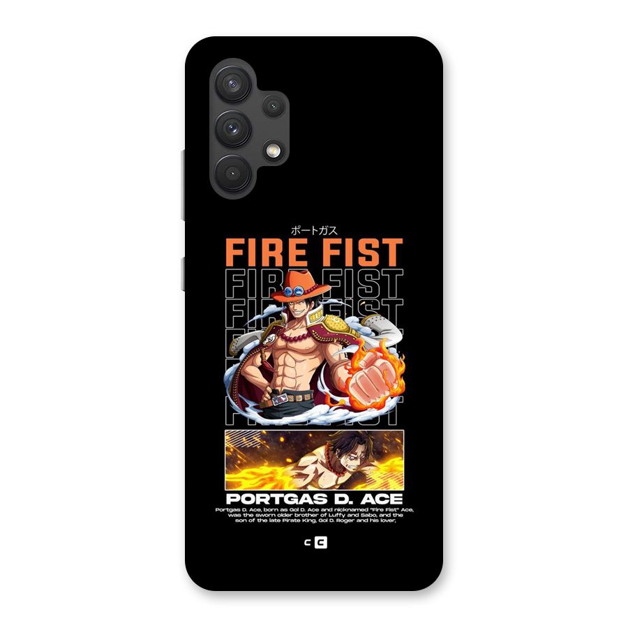Fire Fist Ace Back Case for Galaxy A32