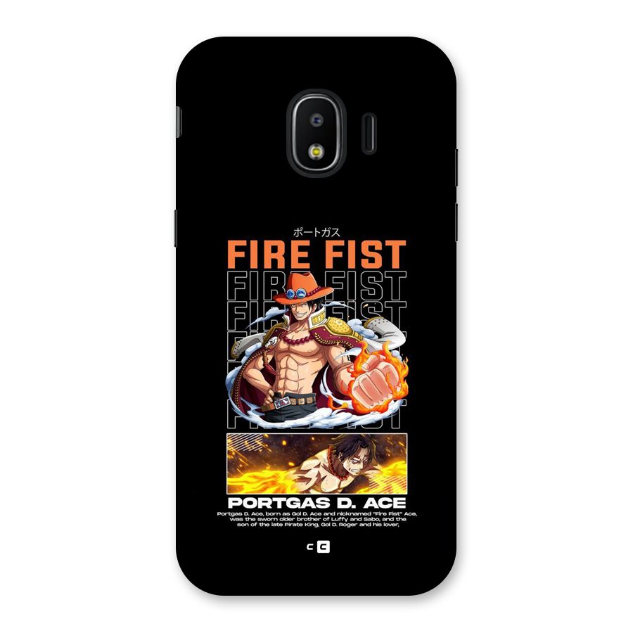 Fire Fist Ace Back Case for Galaxy J2 Pro 2018