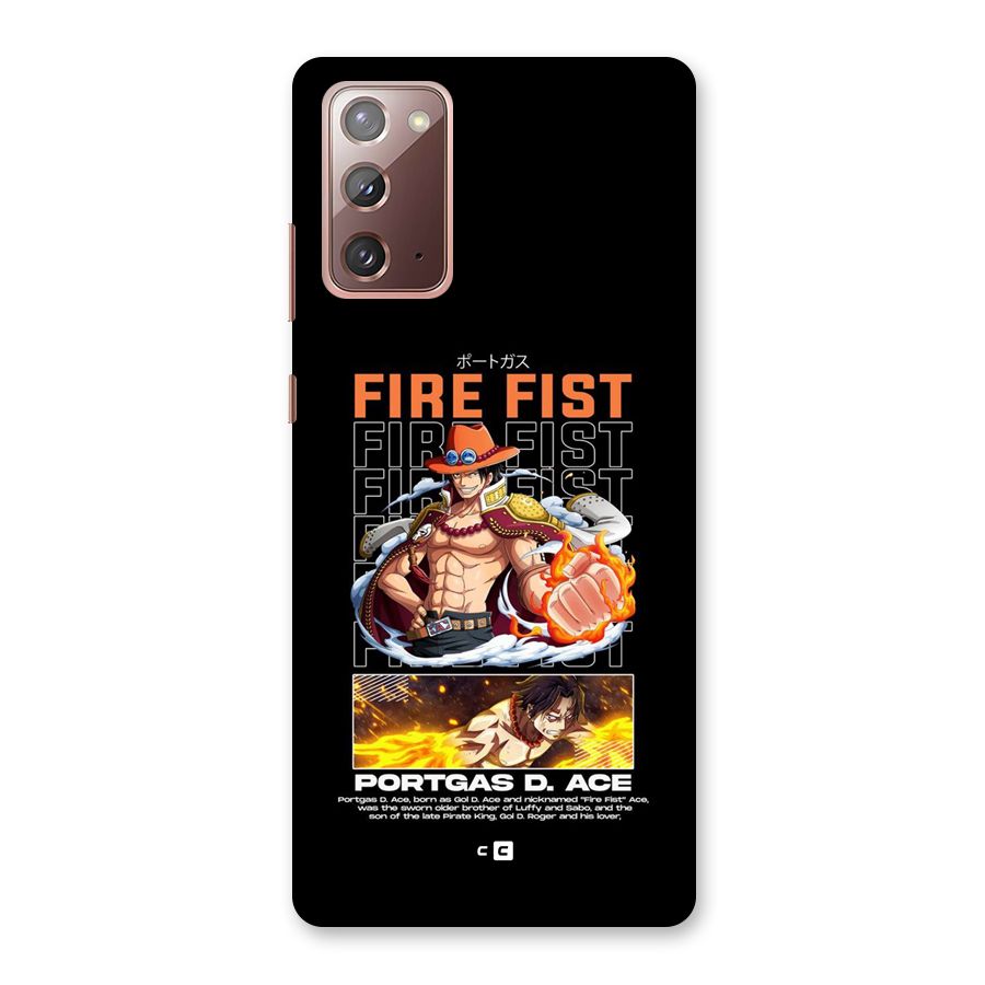 Fire Fist Ace Back Case for Galaxy Note 20