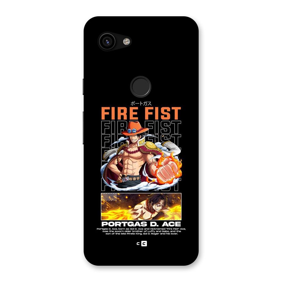 Fire Fist Ace Back Case for Google Pixel 3a