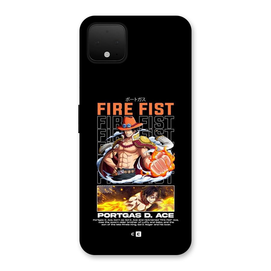 Fire Fist Ace Back Case for Google Pixel 4 XL