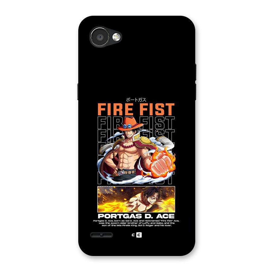 Fire Fist Ace Back Case for LG Q6