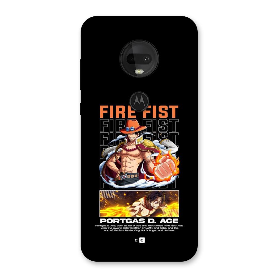 Fire Fist Ace Back Case for Moto G7