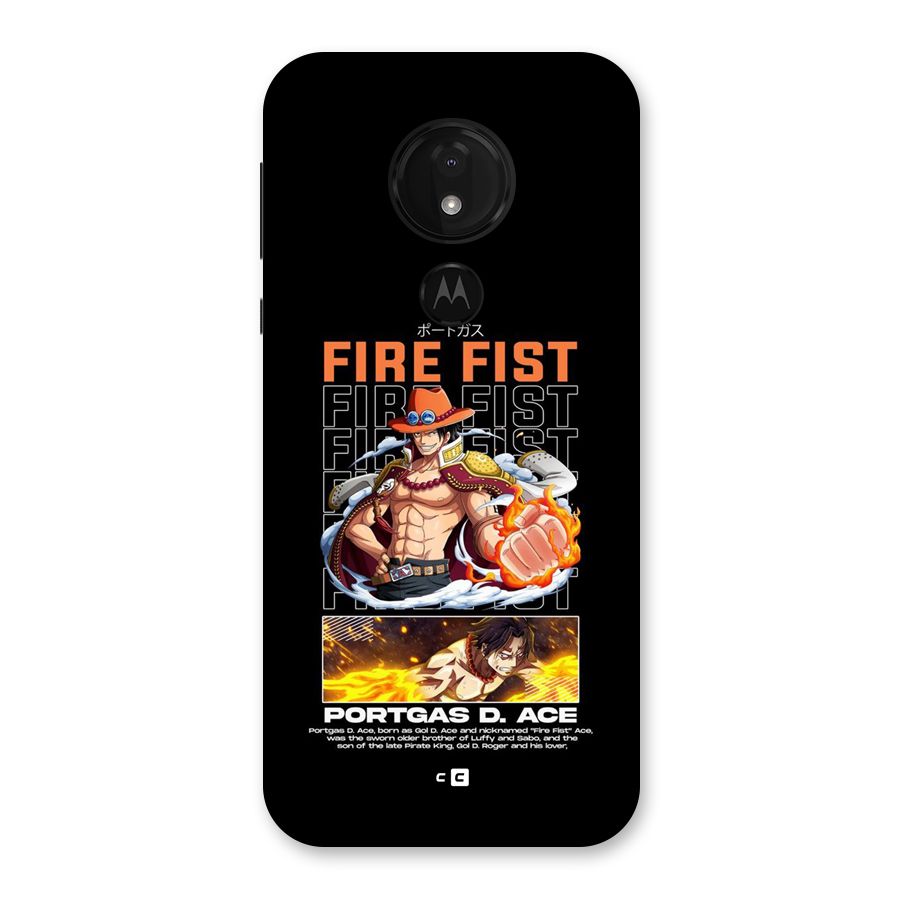 Fire Fist Ace Back Case for Moto G7 Power