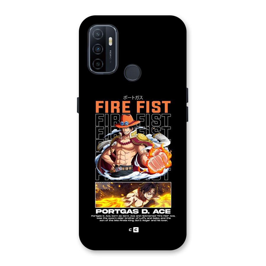 Fire Fist Ace Back Case for Oppo A32