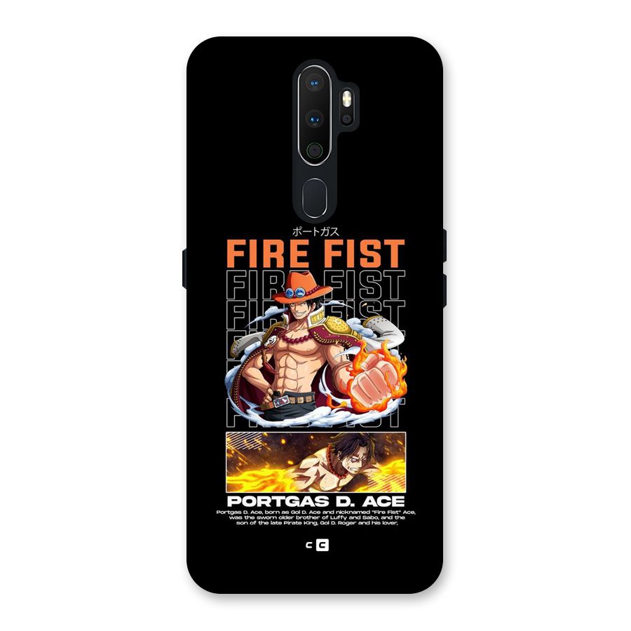 Fire Fist Ace Back Case for Oppo A5 (2020)