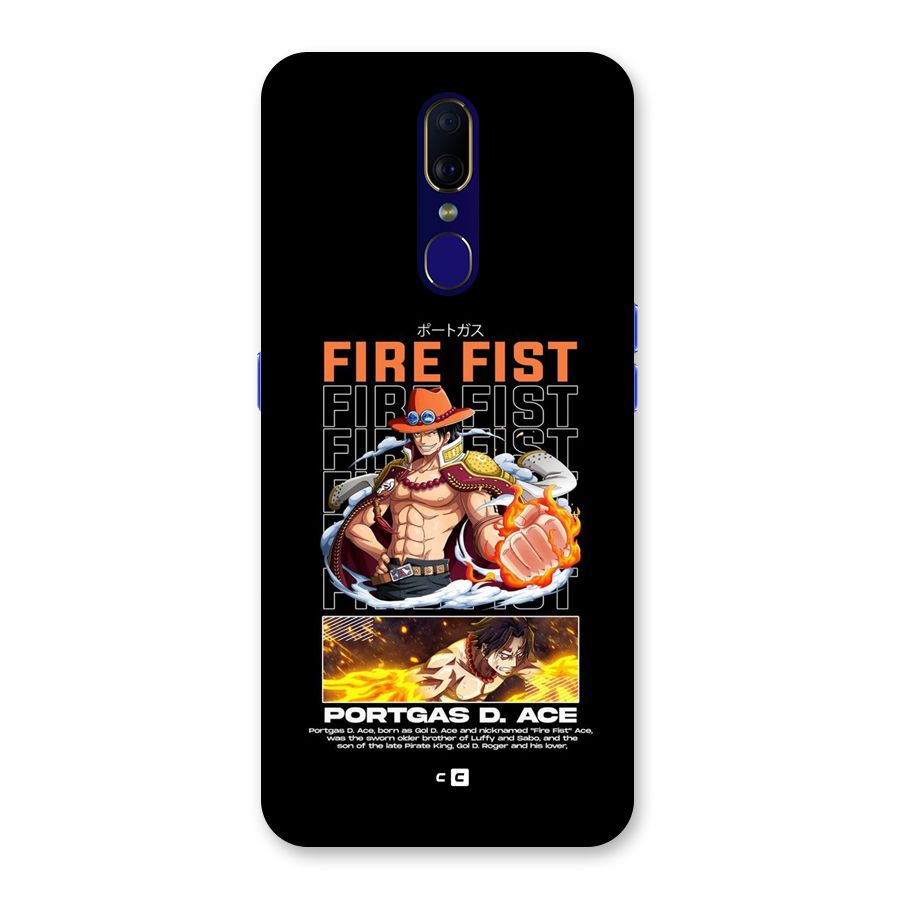 Fire Fist Ace Back Case for Oppo F11