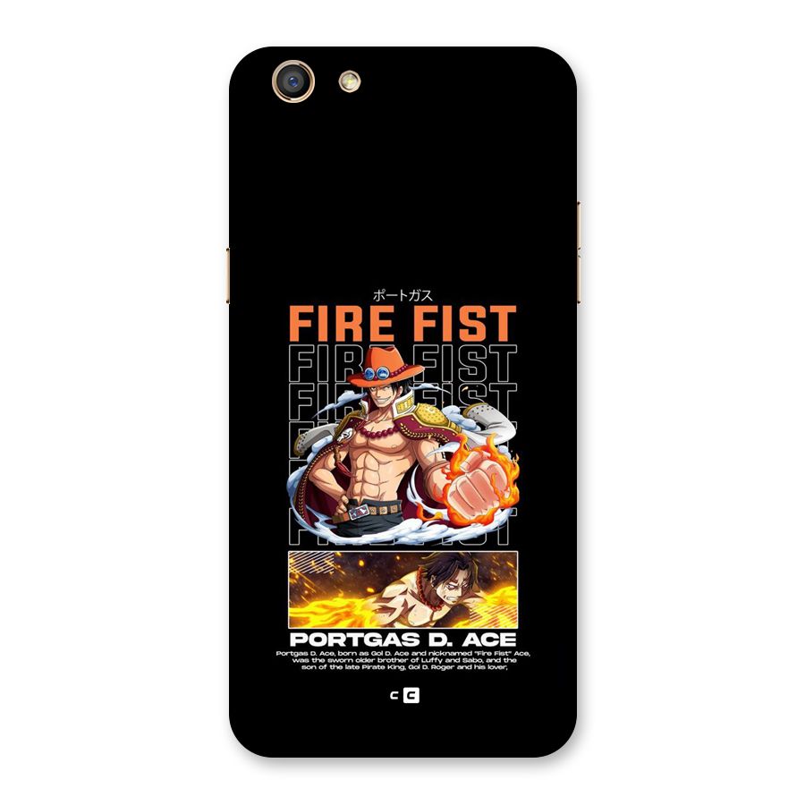 Fire Fist Ace Back Case for Oppo F3