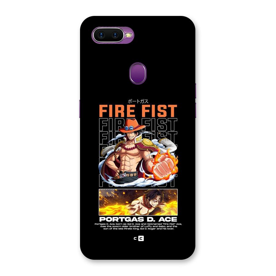 Fire Fist Ace Back Case for Oppo F9