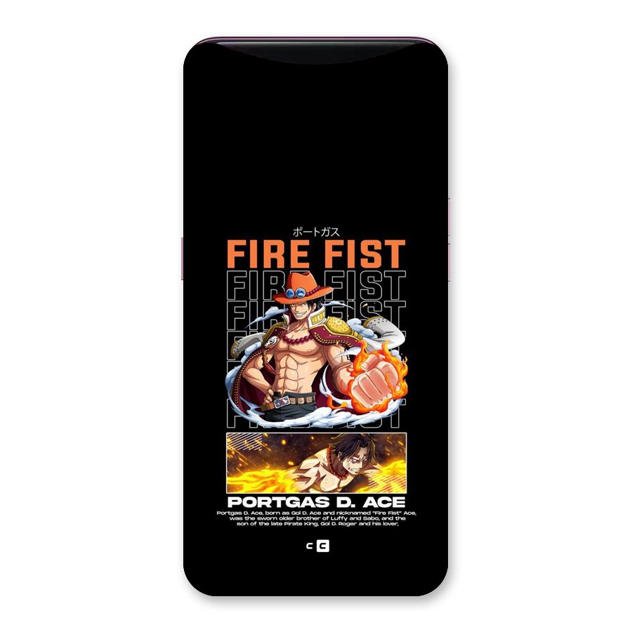 Fire Fist Ace Back Case for Oppo Find X