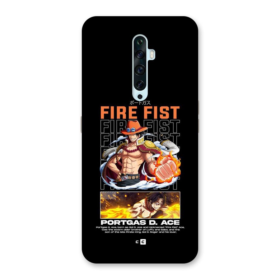 Fire Fist Ace Back Case for Oppo Reno2 F
