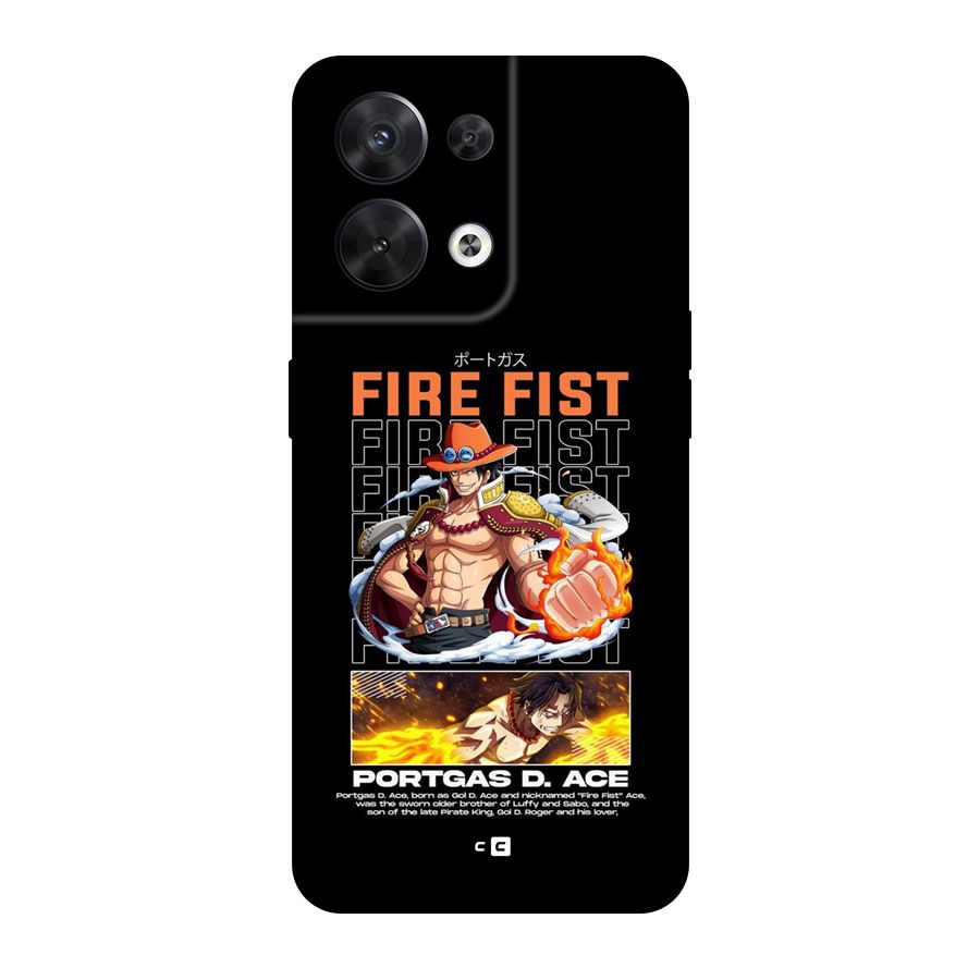 Fire Fist Ace Back Case for Oppo Reno8 5G