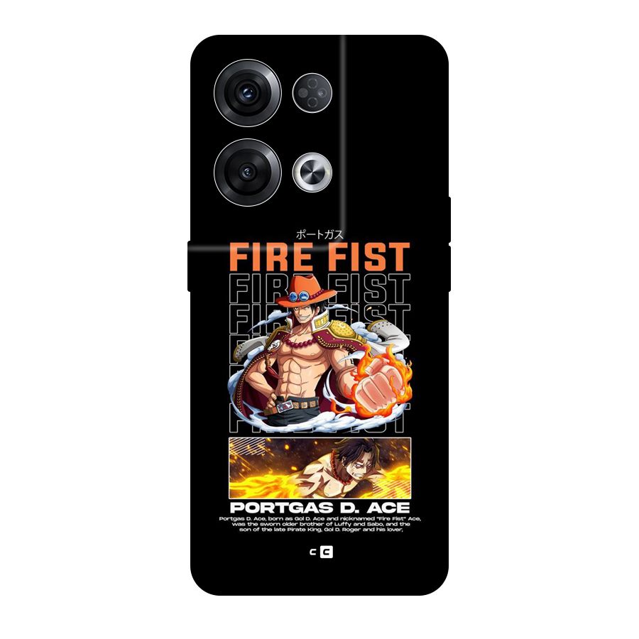 Fire Fist Ace Back Case for Oppo Reno8 Pro 5G
