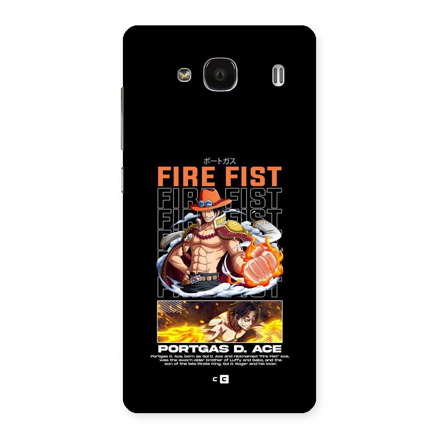 Fire Fist Ace Back Case for Redmi 2s