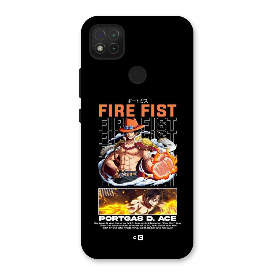 Fire Fist Ace Back Case for Redmi 9C