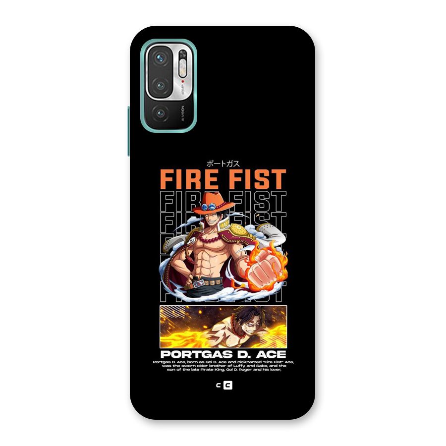 Fire Fist Ace Back Case for Redmi Note 10T 5G