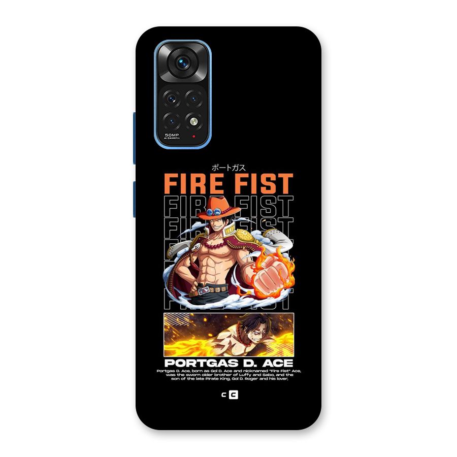 Fire Fist Ace Back Case for Redmi Note 11S