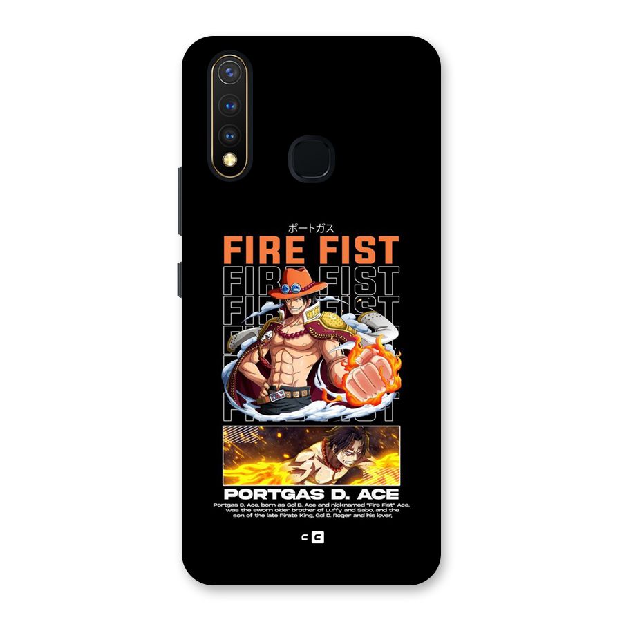 Fire Fist Ace Back Case for Vivo U20