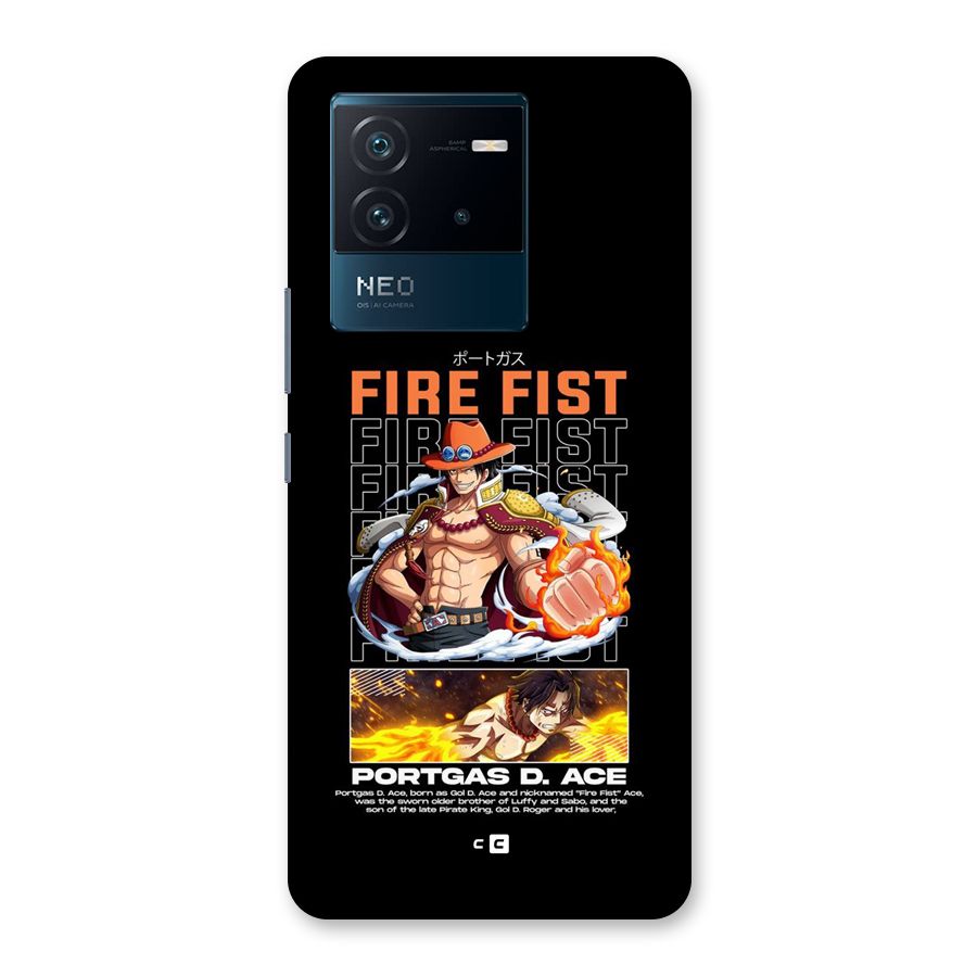 Fire Fist Ace Back Case for Vivo iQOO Neo 6 5G
