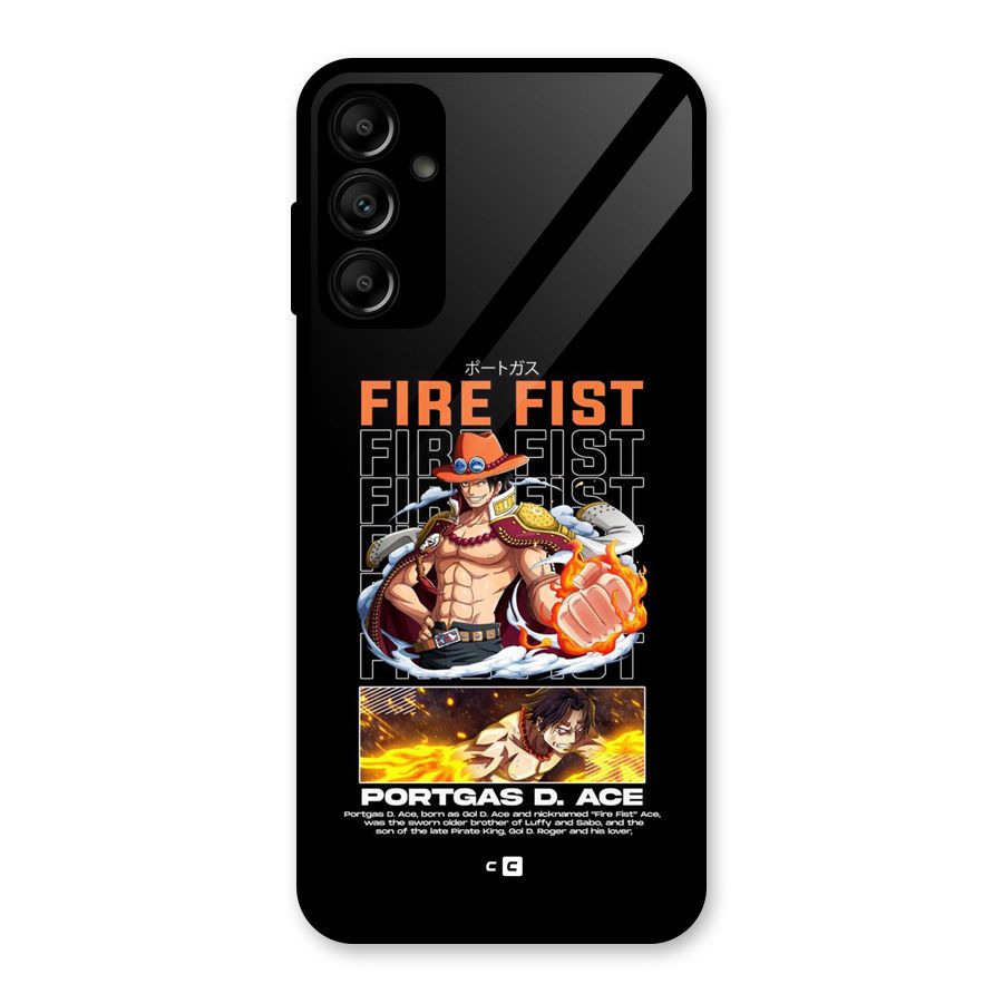 Fire Fist Ace Glass Back Case for Galaxy A14 5G