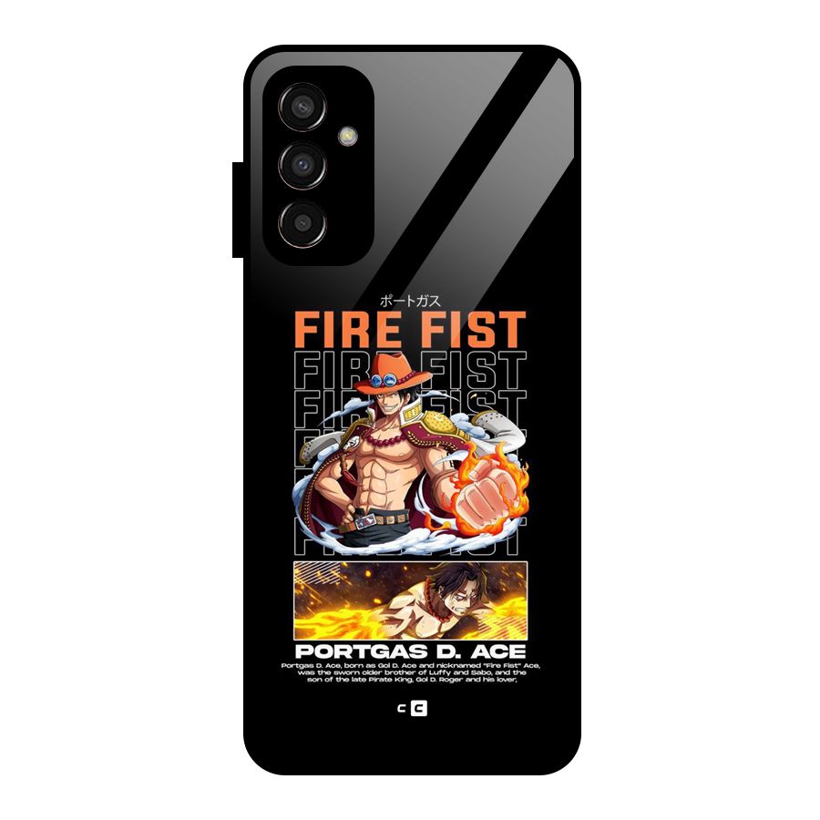 Fire Fist Ace Glass Back Case for Galaxy F13