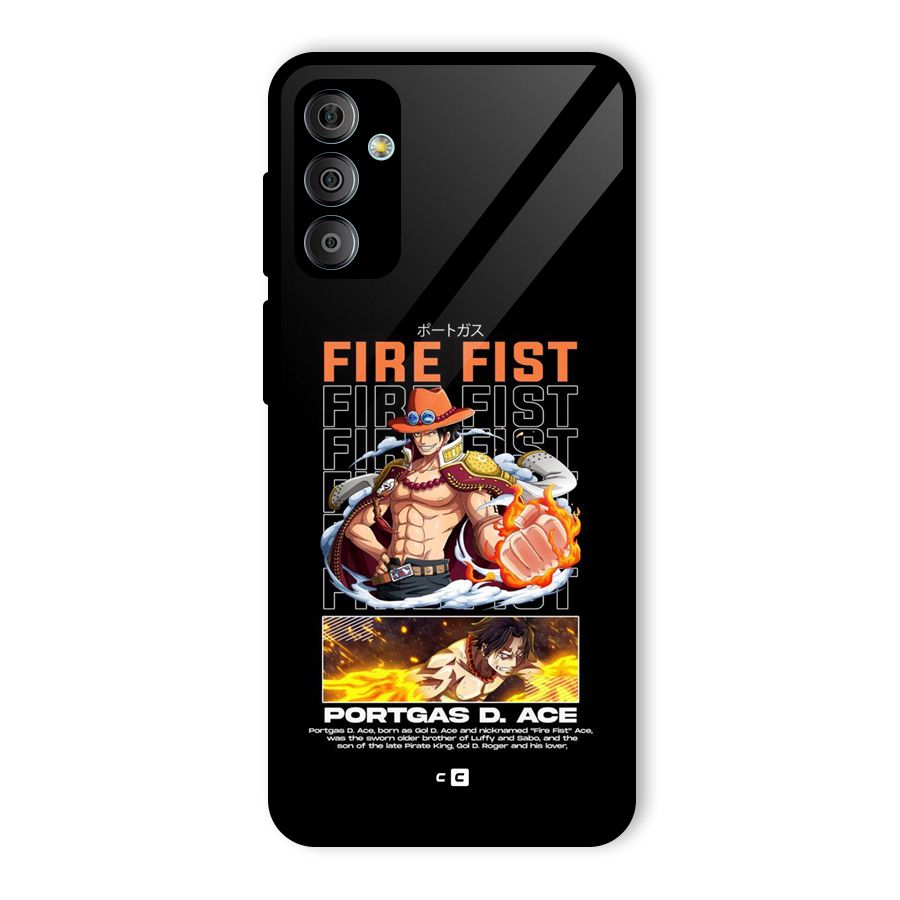 Fire Fist Ace Glass Back Case for Galaxy F23