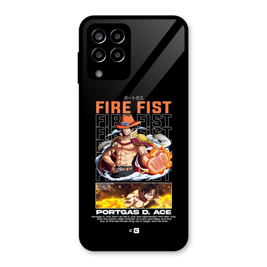 Fire Fist Ace Glass Back Case for Galaxy M33