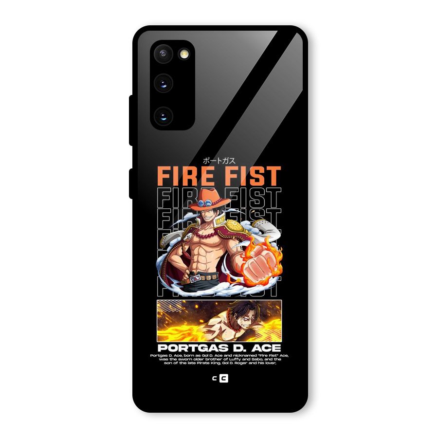 Fire Fist Ace Glass Back Case for Galaxy S20 FE 5G