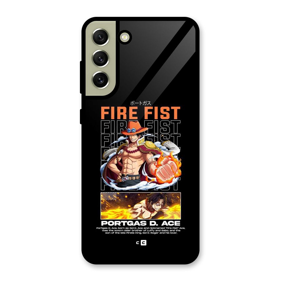 Fire Fist Ace Glass Back Case for Galaxy S21 FE 5G