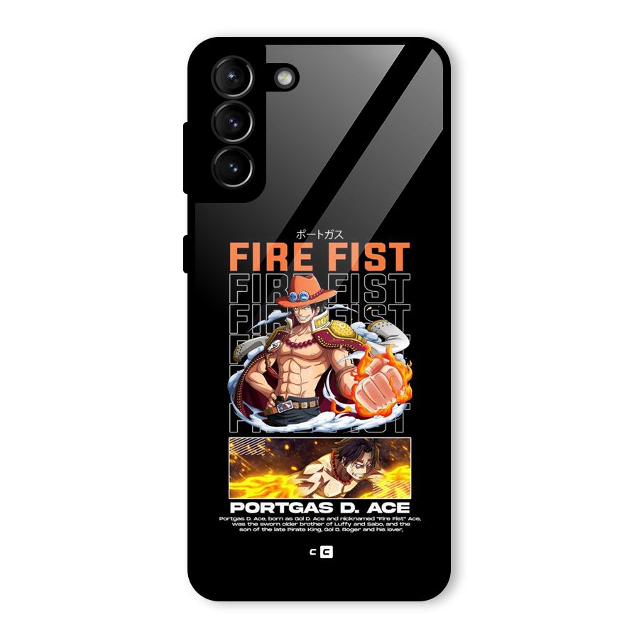 Fire Fist Ace Glass Back Case for Galaxy S21 Plus