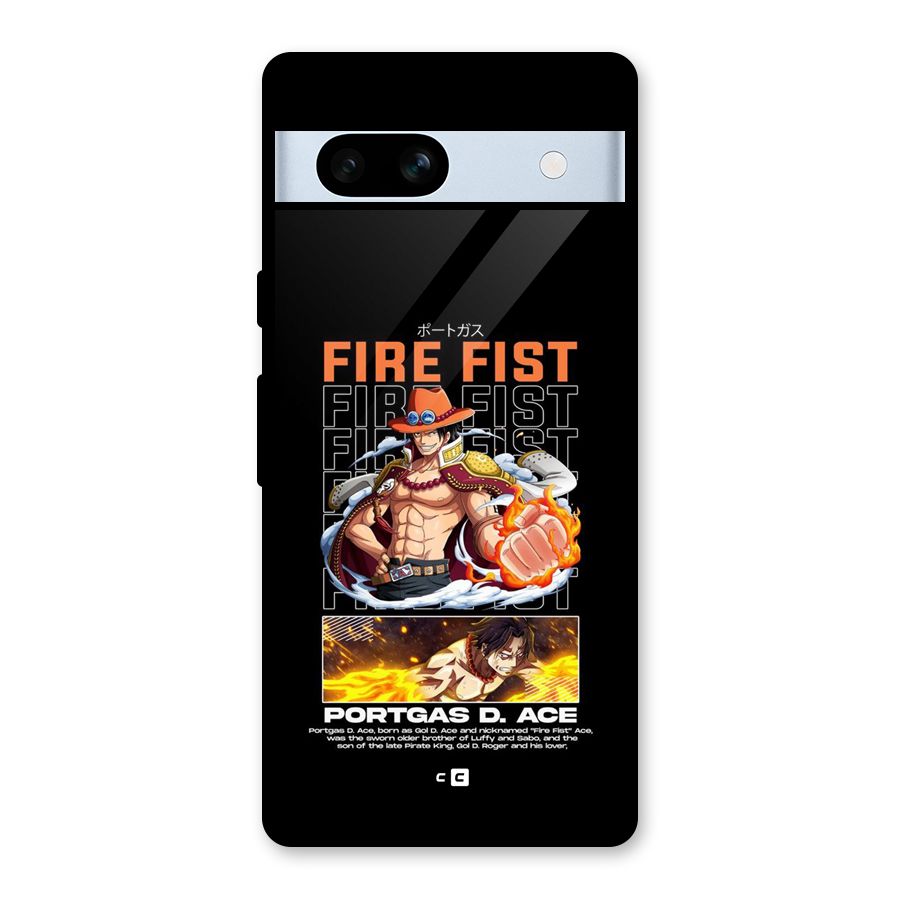 Fire Fist Ace Glass Back Case for Google Pixel 7a