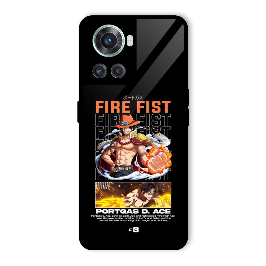 Fire Fist Ace Glass Back Case for OnePlus 10R