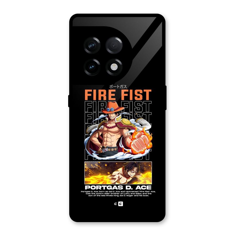 Fire Fist Ace Glass Back Case for OnePlus 11R