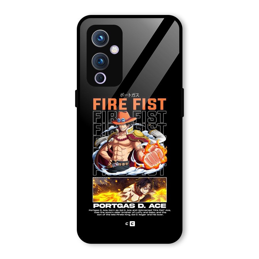 Fire Fist Ace Glass Back Case for OnePlus 9