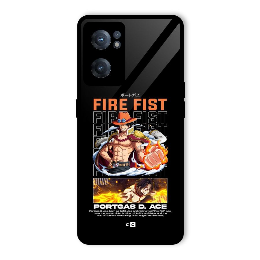 Fire Fist Ace Glass Back Case for OnePlus Nord CE 2 5G