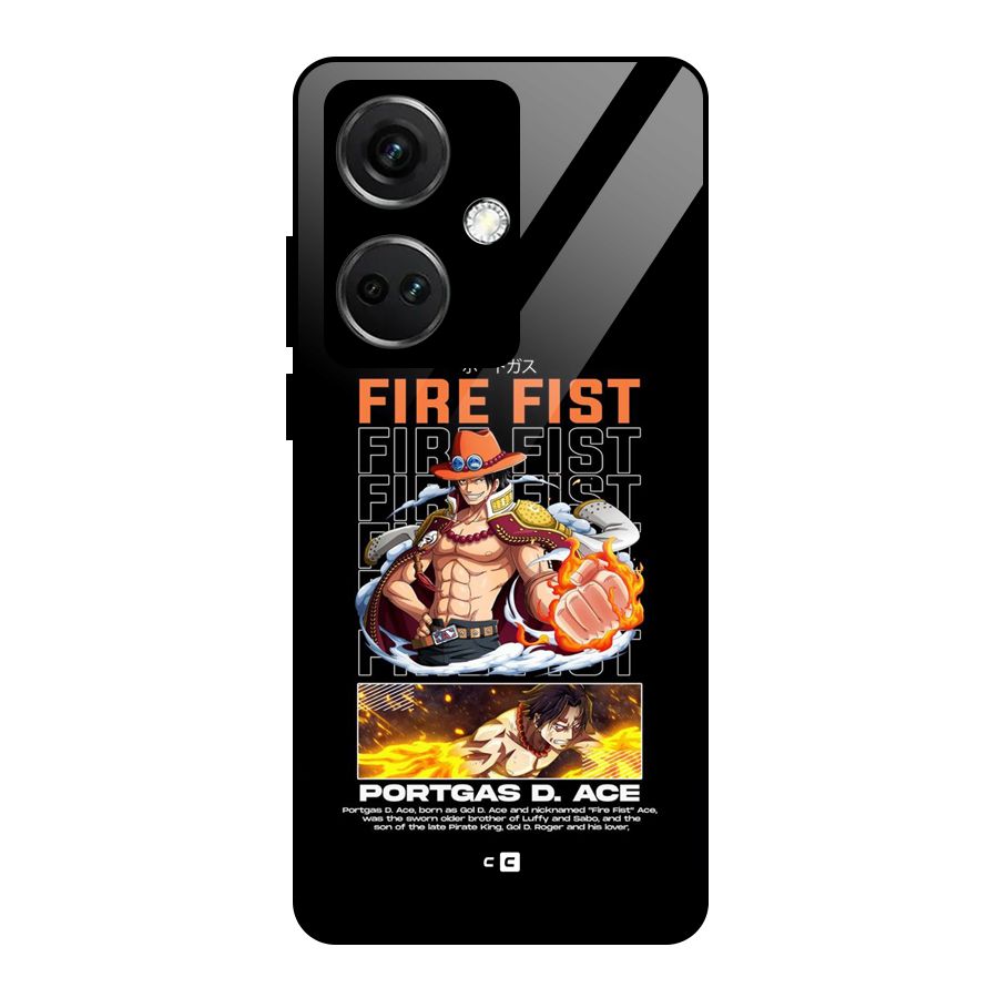 Fire Fist Ace Glass Back Case for OnePlus Nord CE 3 5G