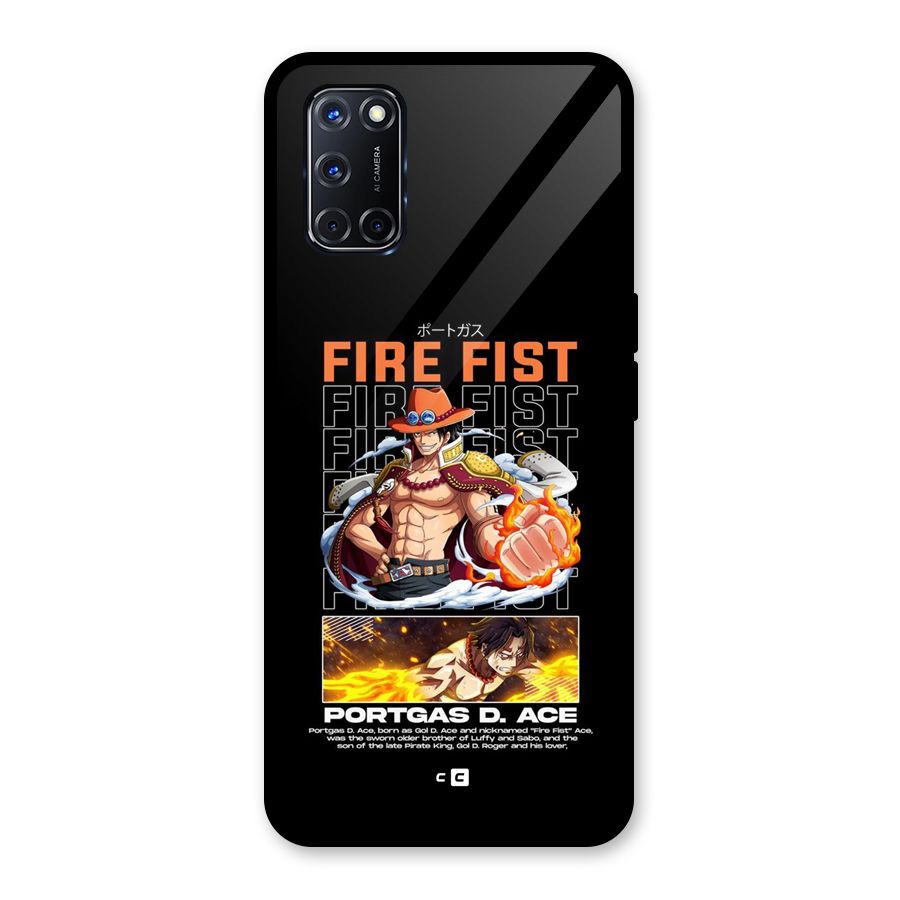 Fire Fist Ace Glass Back Case for Oppo A52